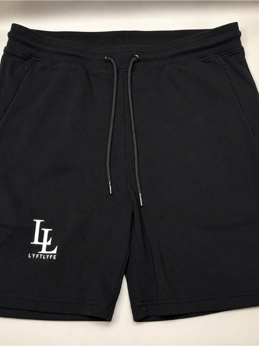 LyftLyfe Men's Black Athletic Drawstring Shorts